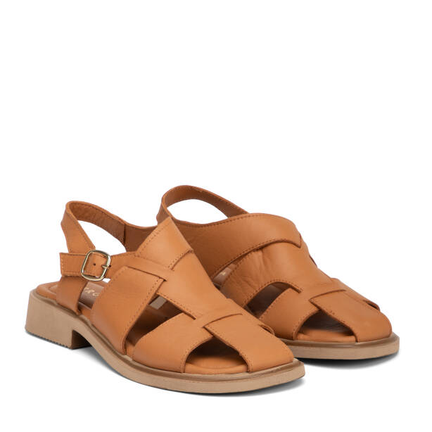 Taba Hakiki Deri Kadın Sandalet - K26Y1SN68426-A29 - 2