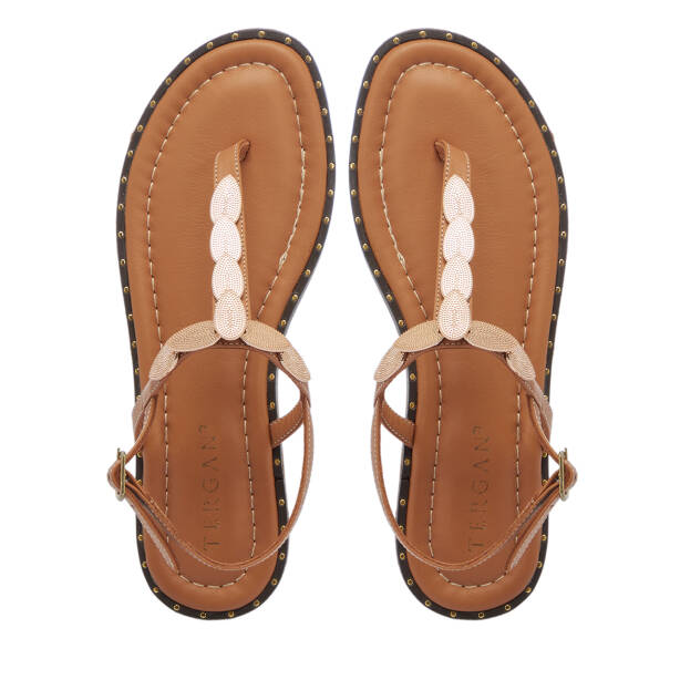 Taba Hakiki Deri Kadın Sandalet - K26Y1SN68430-A29 - 5
