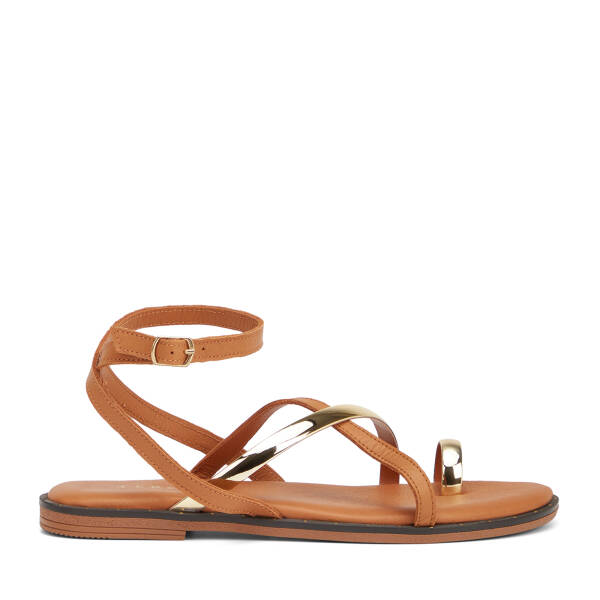 Taba Hakiki Deri Kadın Sandalet - K26Y1SN68436-A29 - 1