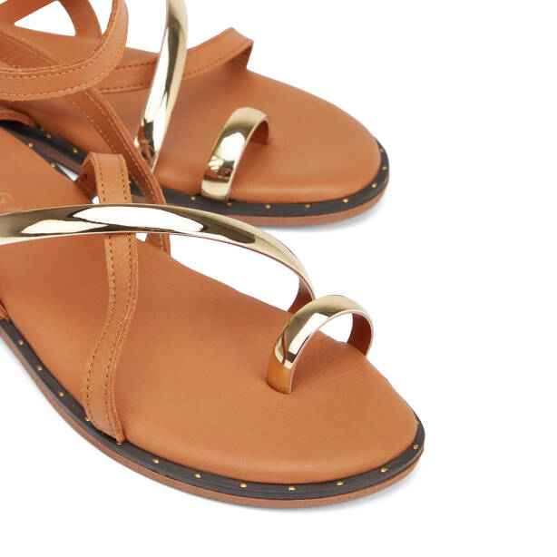 Taba Hakiki Deri Kadın Sandalet - K26Y1SN68436-A29 - 3