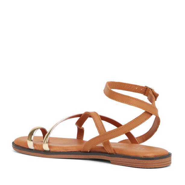 Taba Hakiki Deri Kadın Sandalet - K26Y1SN68436-A29 - 4