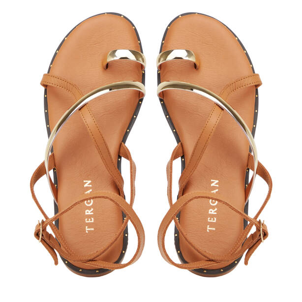 Taba Hakiki Deri Kadın Sandalet - K26Y1SN68436-A29 - 5