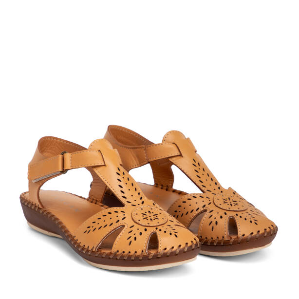 Taba Hakiki Deri Kadın Sandalet - K26Y1SN68446-A29 - 2