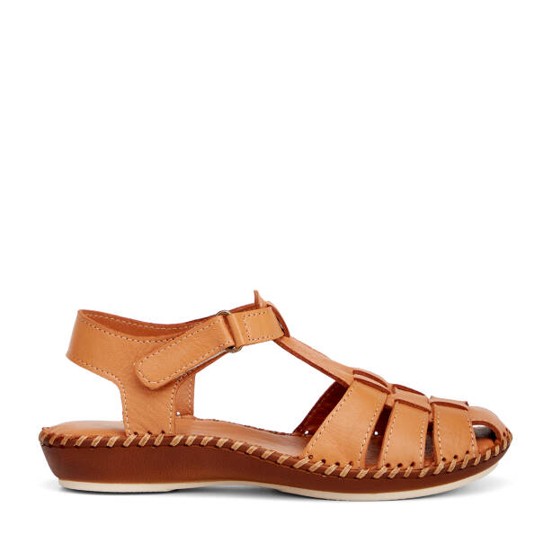Taba Hakiki Deri Kadın Sandalet - K26Y1SN68447-A29 - 1