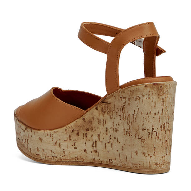 Taba Hakiki Deri Kadın Sandalet - K26Y1SN68488-A29 - 4