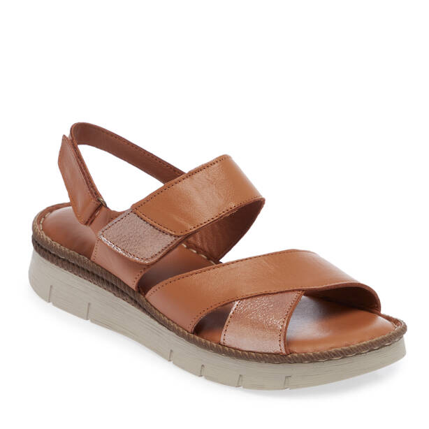 Taba Hakiki Deri Kadın Sandalet - K26Y1SN68543-A29 - 1