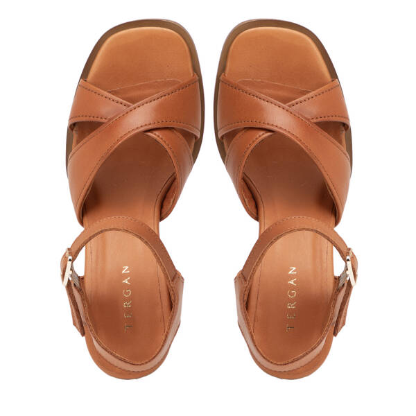 Taba Hakiki Deri Kadın Sandalet - K26Y1SN68575-A29 - 5