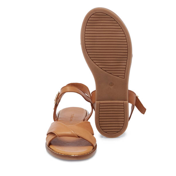 Taba Hakiki Deri Kadın Sandalet - K26Y1SN68581-A29 - 4