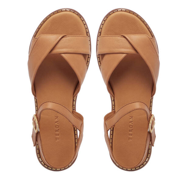 Taba Hakiki Deri Kadın Sandalet - K26Y1SN68581-A29 - 5