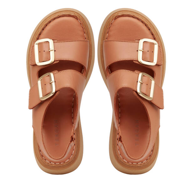 Taba Hakiki Deri Kadın Sandalet - K26Y1SN68626-A29 - 5