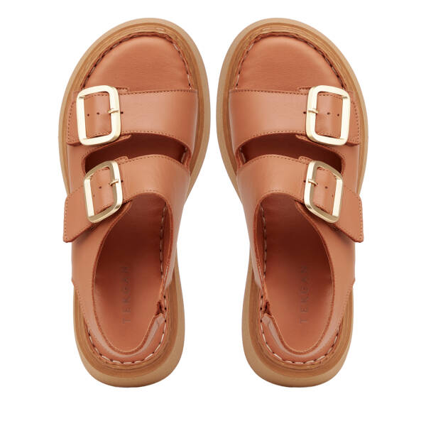 Taba Hakiki Deri Kadın Sandalet - K26Y1SN68626-A29 - 5