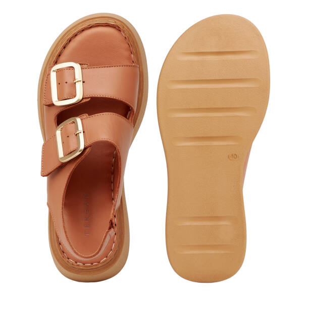 Taba Hakiki Deri Kadın Sandalet - K26Y1SN68626-A29 - 6