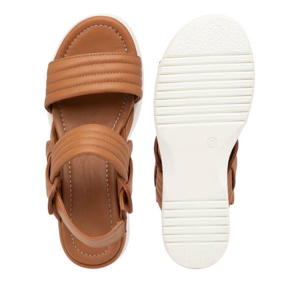 Taba Hakiki Deri Kadın Sandalet - K26Y1SN68669-A29 - 6