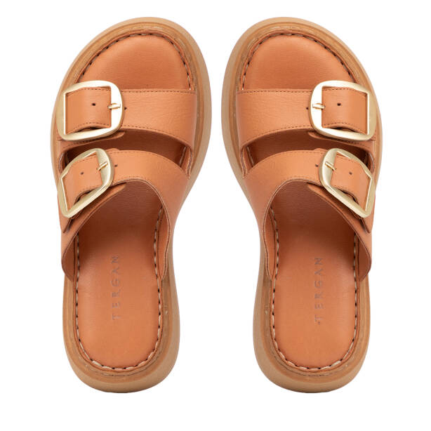 Taba Hakiki Deri Kadın Sandalet - K26Y1TR68627-A29 - 5
