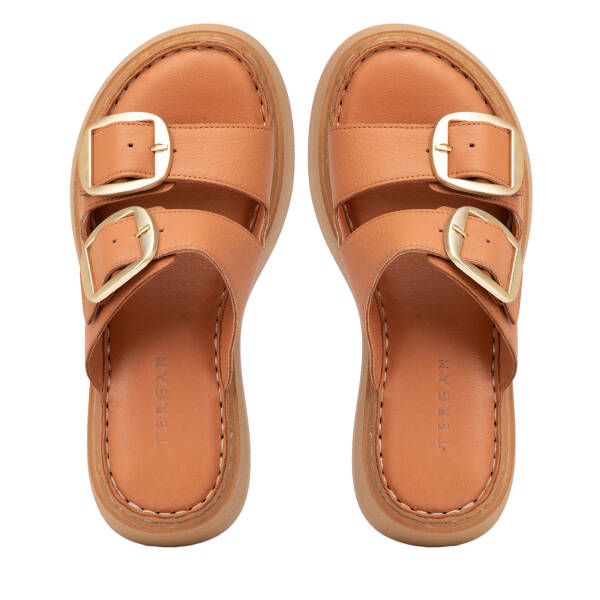 Taba Hakiki Deri Kadın Sandalet - K26Y1TR68627-A29 - 5