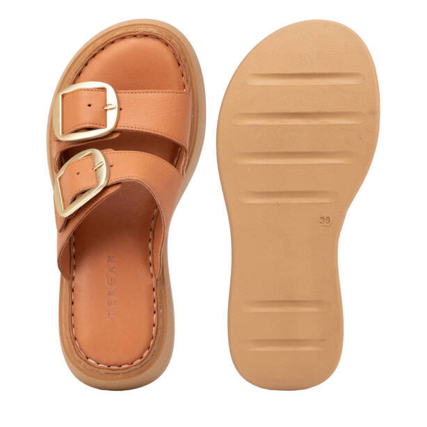 Taba Hakiki Deri Kadın Sandalet - K26Y1TR68627-A29 - 6