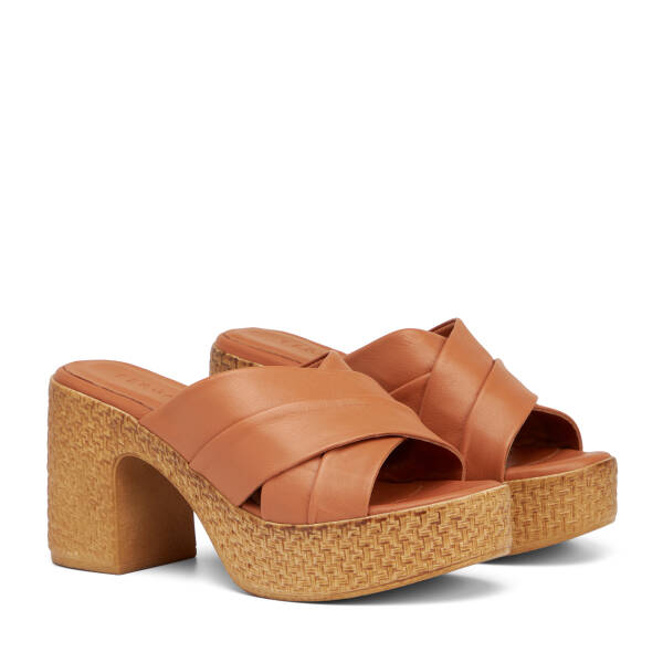 Taba Hakiki Deri Kadın Terlik - K25Y1TR67767-A29 - 2