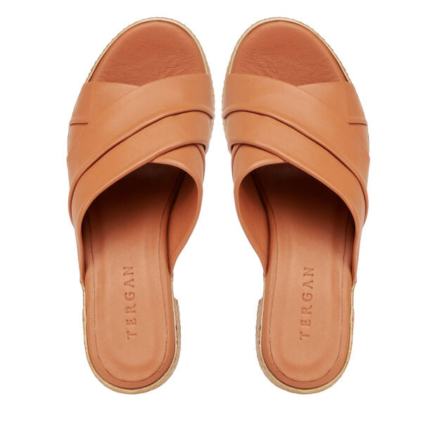 Taba Hakiki Deri Kadın Terlik - K25Y1TR67767-A29 - 5