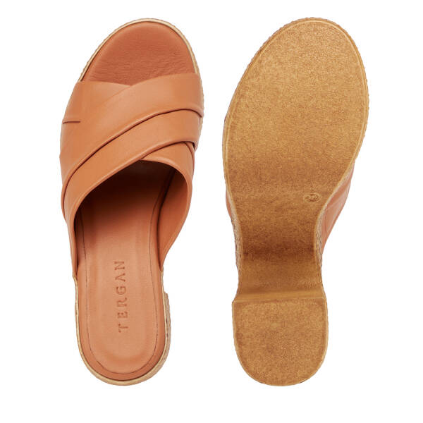 Taba Hakiki Deri Kadın Terlik - K25Y1TR67767-A29 - 6