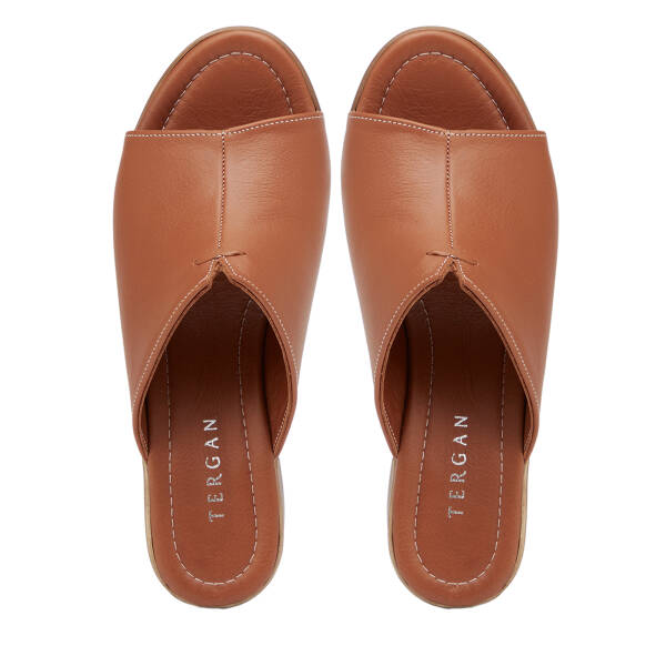 Taba Hakiki Deri Kadın Terlik - K26Y1TR68524-A29 - 5