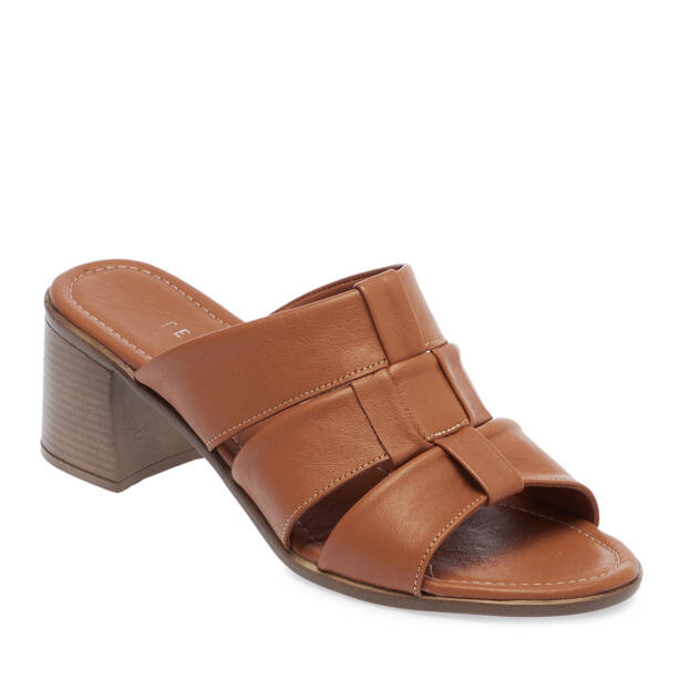 Taba Hakiki Deri Kadın Terlik - K26Y1TR68525-A29 - 2