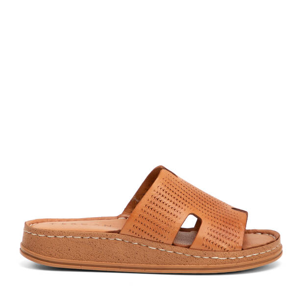 Taba Hakiki Deri Kadın Terlik - K4METR068705-L8R 