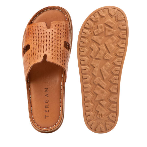 Taba Hakiki Deri Kadın Terlik - K4METR068705-L8R - 6