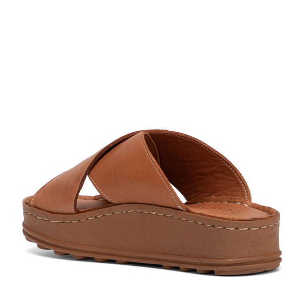 Taba Hakiki Deri Kadın Terlik - K4METR068706-L8R - Tergan Four Season