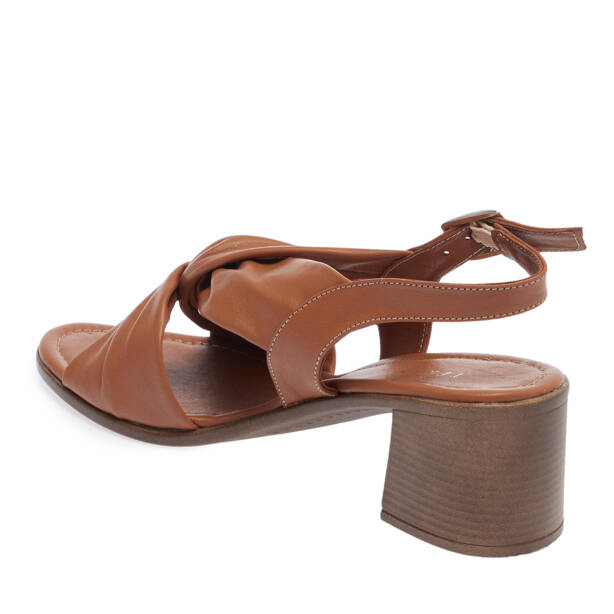 Taba Hakiki Deri Kadın Topuklu Ayakkabı - K26Y1SN68523-A29 - 3