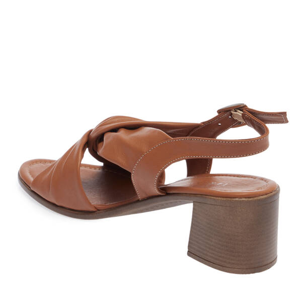 Taba Hakiki Deri Kadın Topuklu Ayakkabı - K26Y1SN68523-A29 - 3