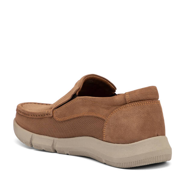 Taba Hakiki Nubuk Deri Erkek Casual Ayakkabı - E26I1AY57644-X27 - 4