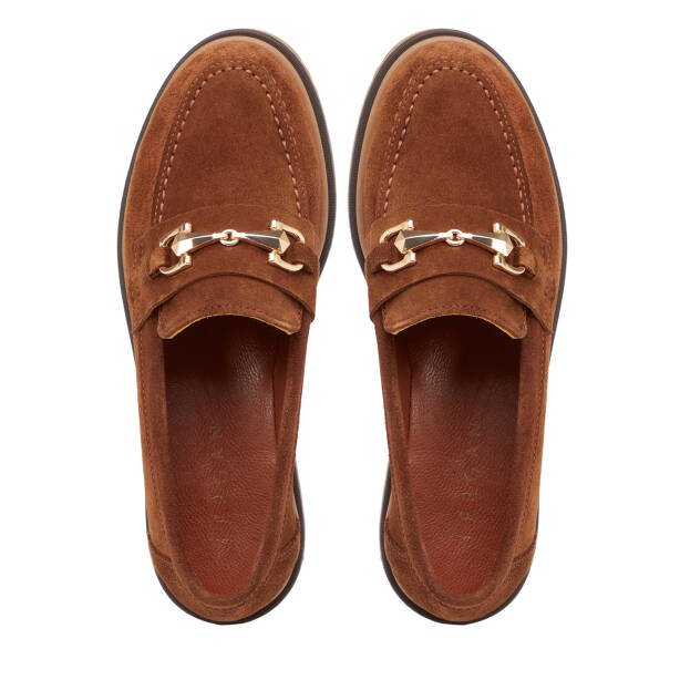 Taba Hakiki Süet Deri Kadın Loafer - K26I1AY68413-K59 - Tergan