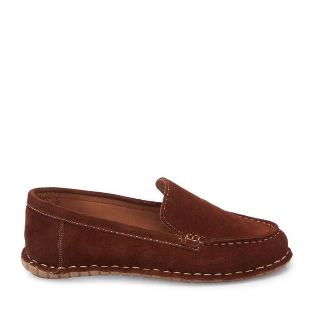 Taba Hakiki Süet Deri Kadın Loafer - K26I1AY68455-K59 - 3