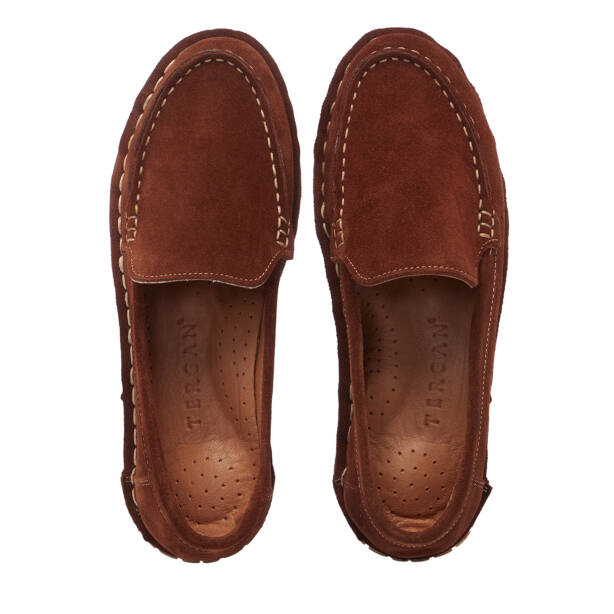 Taba Hakiki Süet Deri Kadın Loafer - K26I1AY68455-K59 - 5