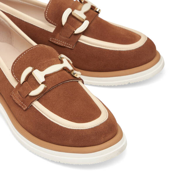 Taba Hakiki Süet Deri Kadın Loafer - K26I1AY68569-K59 - 3