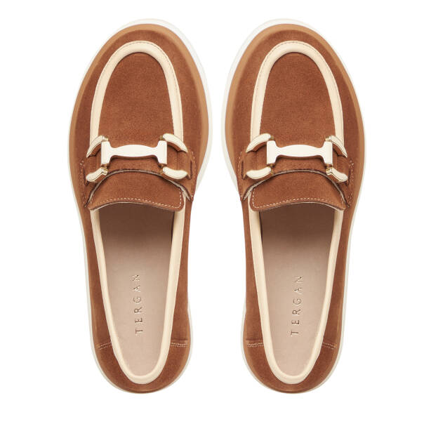 Taba Hakiki Süet Deri Kadın Loafer - K26I1AY68569-K59 - 5