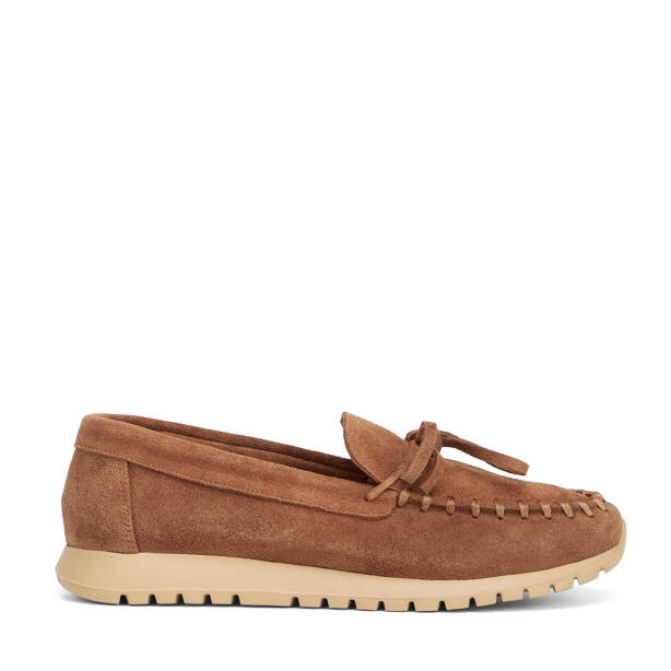 Taba Hakiki Süet Deri Kadın Loafer - K26I1AY68653-K59 - 1