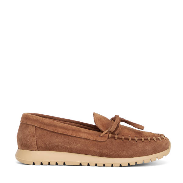 Taba Hakiki Süet Deri Kadın Loafer - K26I1AY68653-K59 - 1