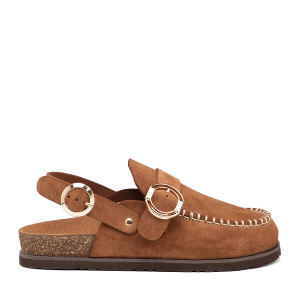 Taba Hakiki Süet Deri Kadın Sandalet - K26Y1SN68618-K59 - 1