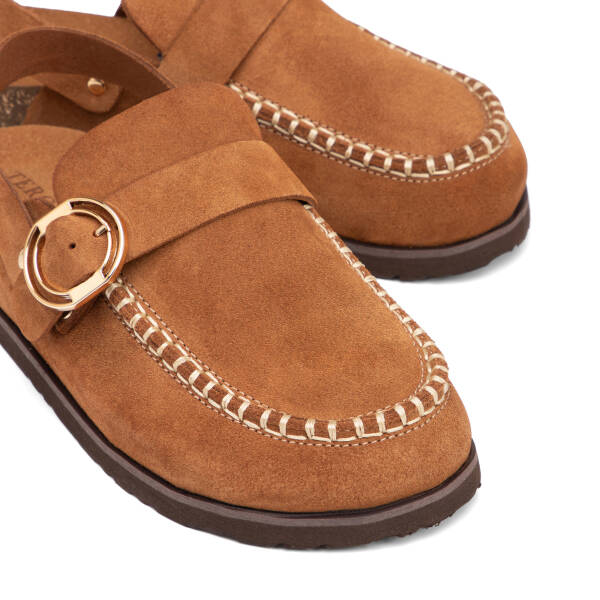 Taba Hakiki Süet Deri Kadın Sandalet - K26Y1SN68618-K59 - 3