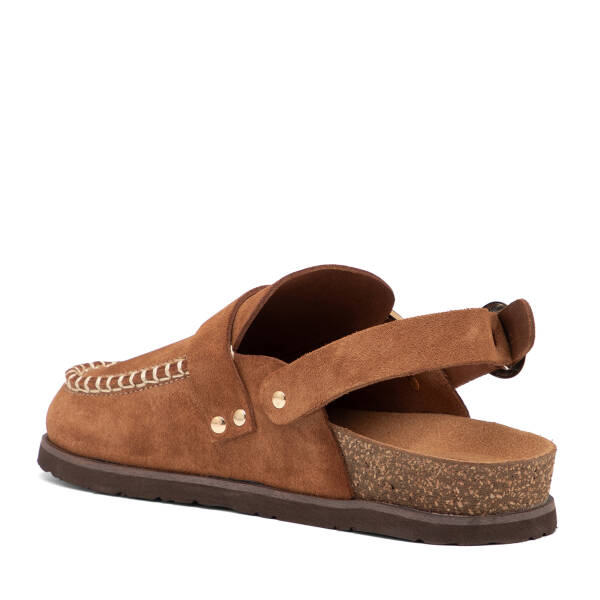 Taba Hakiki Süet Deri Kadın Sandalet - K26Y1SN68618-K59 - 4