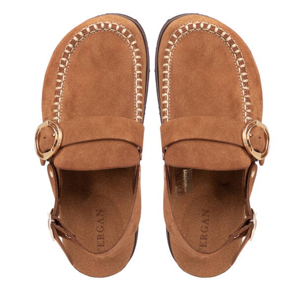 Taba Hakiki Süet Deri Kadın Sandalet - K26Y1SN68618-K59 - 5