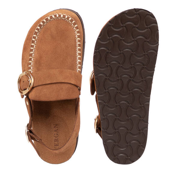 Taba Hakiki Süet Deri Kadın Sandalet - K26Y1SN68618-K59 - 6