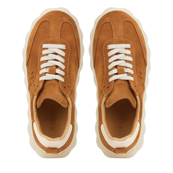 Taba Hakiki Süet Deri Kadın Sneaker - K26I1AY68701-K59 - 5