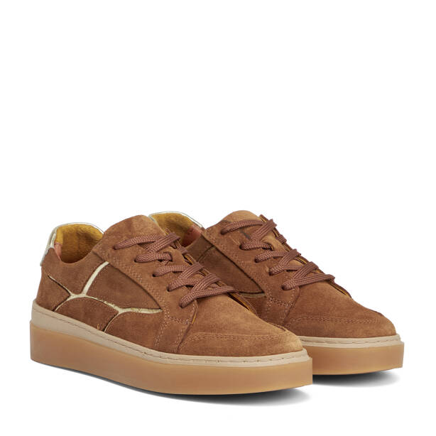 Taba Hakiki Süet Deri Kadın Sneaker - K26S1AY68933-K59 - 2