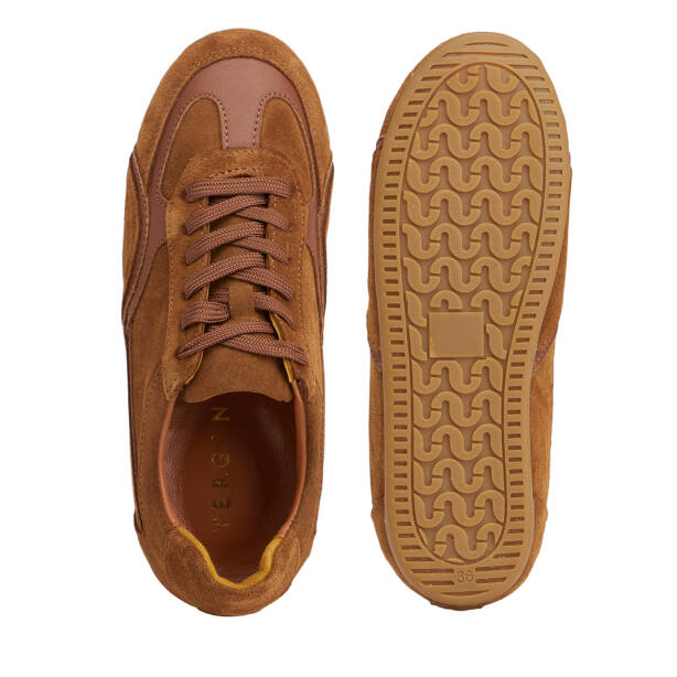 Taba Hakiki Süet Deri Kadın Sneaker - K26S1AY68937-K59 - 5