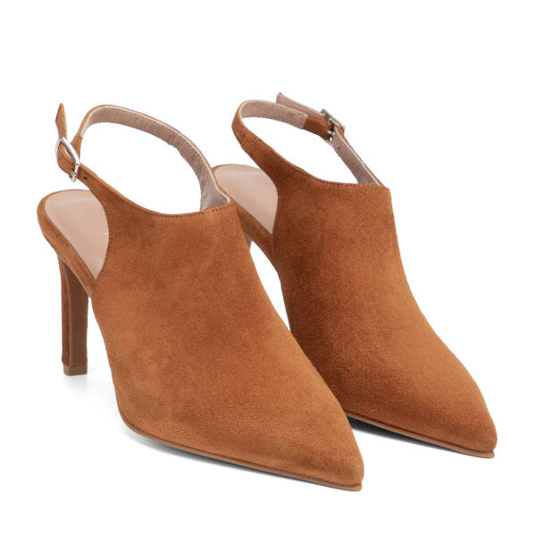 Taba Hakiki Süet Deri Kadın Stiletto - K26I1AY68693-K59 - 2