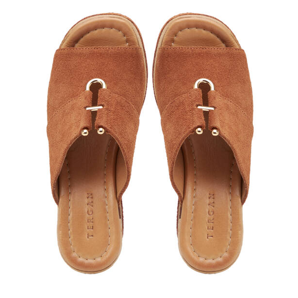 Taba Hakiki Süet Deri Kadın Terlik - K26Y1TR68606-K59 - 5