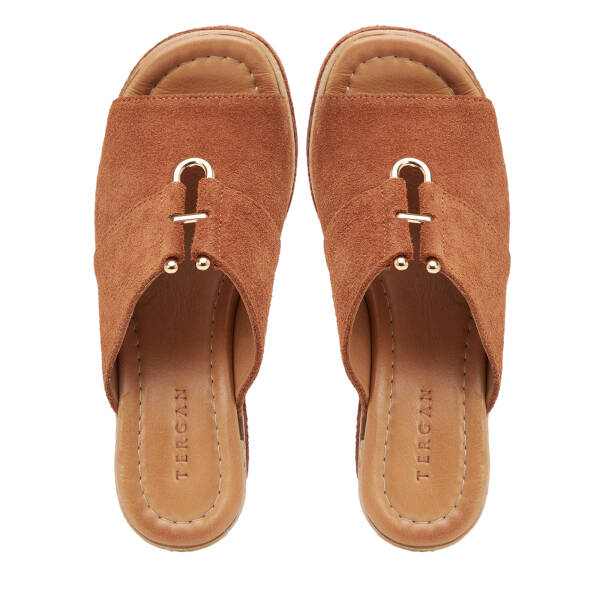 Taba Hakiki Süet Deri Kadın Terlik - K26Y1TR68606-K59 - 5