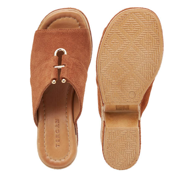 Taba Hakiki Süet Deri Kadın Terlik - K26Y1TR68606-K59 - 6